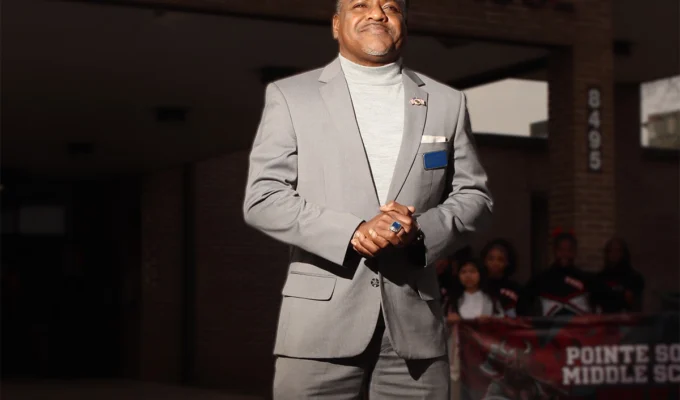 Dr. Anthony Smith, Doing his final visits after retiring from the position of Superintendent.