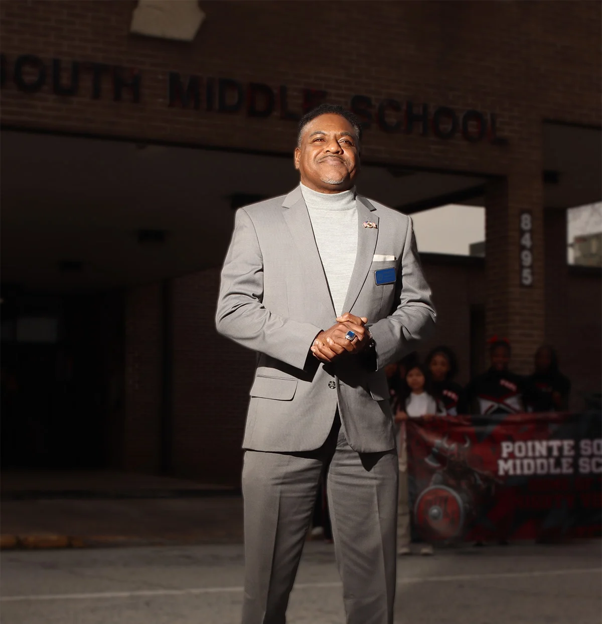 Dr. Anthony Smith, Doing his final visits after retiring from the position of Superintendent.